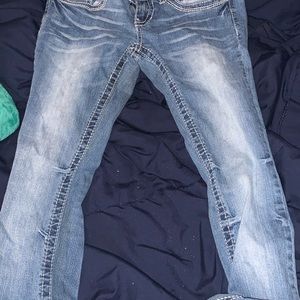 Bootcut blue jeans